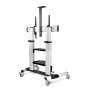 StarTech.com Carrello/supporto TV mobile su ruote per schermi piatti da 60-100" e fino a 100 kg, regolazione dell'altezza tramit (1110C-MOBILE-TV-CART)