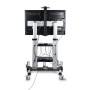 StarTech.com Carrello/supporto TV mobile su ruote per schermi piatti da 60-100" e fino a 100 kg, regolazione dell'altezza tramit (1110C-MOBILE-TV-CART)