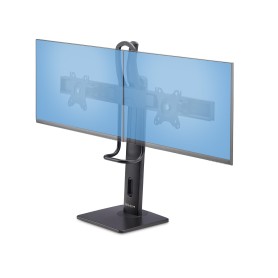 StarTech.com Supporto da Tavolo per Due Monitor- Staffa con barra trasversale per 2 Schermi da 27" VESA 75x75/100x100, altezza r (2MC1S-MONITOR-STAND)