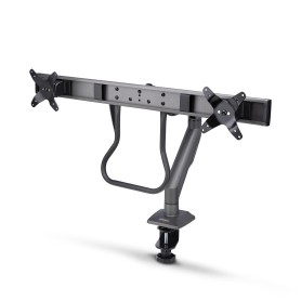 StarTech.com Supporto per monitor a barra trasversale, braccio per due schermi 27"/max 15kg, VESA 75x75/100x100, morsetto a C, a (H2M1AS2-MONITOR-ARM)