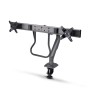 StarTech.com Supporto per monitor a barra trasversale, braccio per due schermi 27"/max 15kg, VESA 75x75/100x100, morsetto a C, a (H2M1AS2-MONITOR-ARM)