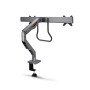 StarTech.com Supporto per monitor a barra trasversale, braccio per due schermi 27"/max 15kg, VESA 75x75/100x100, morsetto a C, a (H2M1AS2-MONITOR-ARM)