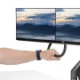 StarTech.com Supporto per monitor a barra trasversale, braccio per due schermi 27"/max 15kg, VESA 75x75/100x100, morsetto a C, a (H2M1AS2-MONITOR-ARM)