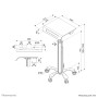 Neomounts by Newstar MED-M050 carrello e supporto multimediale Bianco Computer portatile Carrello multimediale (MED-M050)