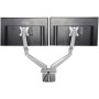 StarTech.com ARMSLIMDUOS supporto da tavolo per Tv a schermo piatto 81,3 cm (32") Morsa Argento (ARMSLIMDUOS)