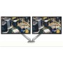 StarTech.com ARMSLIMDUOS supporto da tavolo per Tv a schermo piatto 81,3 cm (32") Morsa Argento (ARMSLIMDUOS)