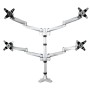 StarTech.com ARMQUADPS supporto da tavolo per Tv a schermo piatto 68,6 cm (27") Morsa Argento (ARMQUADPS)