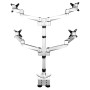 StarTech.com ARMQUADPS supporto da tavolo per Tv a schermo piatto 68,6 cm (27") Morsa Argento (ARMQUADPS)