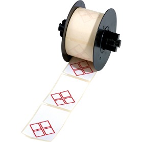 Brady MNK-CLP-75X110-L4B-B7610-0.3 etichetta per stampante Rosso, Bianco Etichetta per stampante autoadesiva (710574)