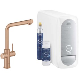 Grohe Blue Home Duo 31454DL1 - Kit di avviamento con beccuccio a L, con beccuccio fisso, finitura spazzolata Warm Sunset.