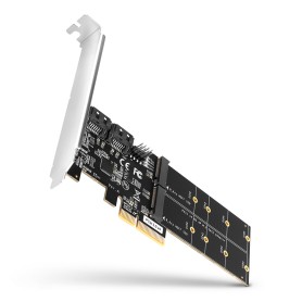 Axagon PCES-SA4M2 PCIe Controller 2x internal SATA 6G port+ M.2 B-key scheda di interfaccia e adattatore Interno M.2, SATA