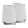 Netgear Orbi WiFi6 router wireless Gigabit Ethernet Banda tripla (2.4 GHz/5 GHz/5 GHz) Acciaio inossidabile, Bia (RBK752-100EUS)