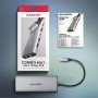 Axagon HMC-6G2L replicatore di porte e docking station per laptop Cablato USB 3.2 Gen 2 (3.1 Gen 2) Type-C Alluminio