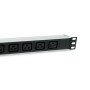 Equip 333319 unità di distribuzione dell'energia (PDU) 6 presa(e) AC 1U Nero