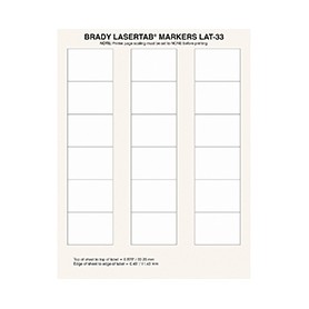 Brady LaserTab Bianco Etichetta per stampante autoadesiva (029695)