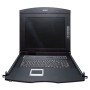 PLANET KVM-210-08M switch per keyboard-video-mouse (kvm) Montaggio rack Nero