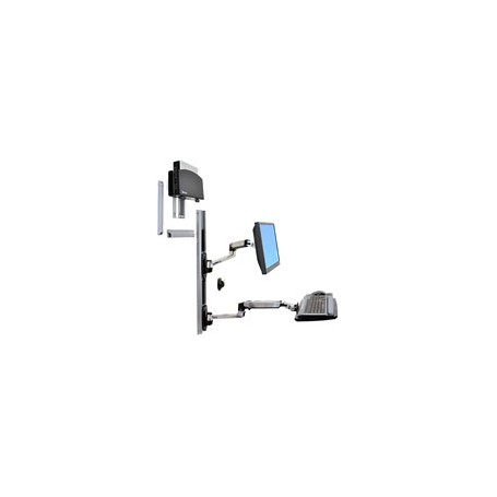 Ergotron LX Series LX Wall Mount System 68,6 cm (27") Parete Nero, Argento (45-253-026)