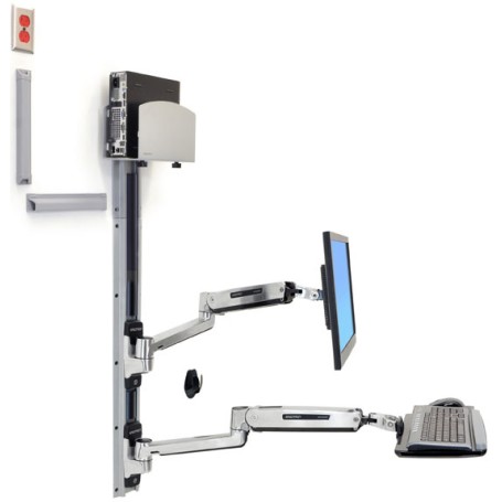 Ergotron 45-358-026 Supporti a parete per TV 106,7 cm (42") Argento