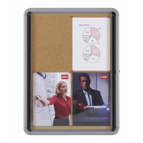 Nobo Bacheca per interni-fondo in sughero 6xA4 anta a battente (1902562)