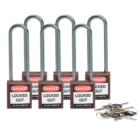 Brady 814150 lucchetto Lucchetto convenzionale 6 pz