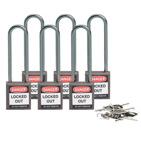Brady 814153 lucchetto Lucchetto convenzionale 6 pz