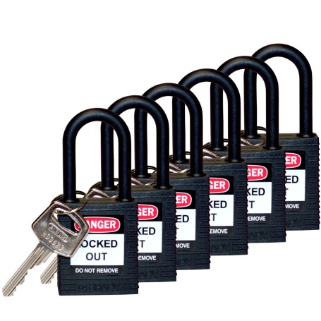 Brady 813595 lucchetto Lucchetto convenzionale 6 pz