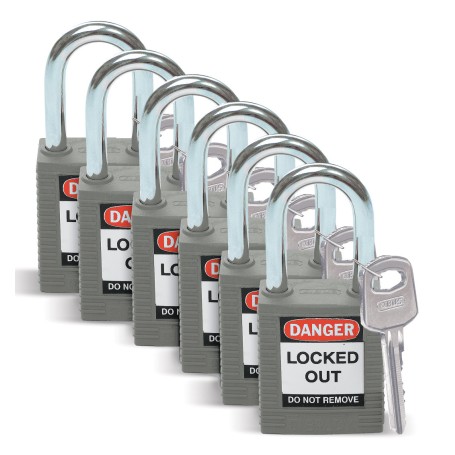 Brady 814113 lucchetto Lucchetto convenzionale 6 pz