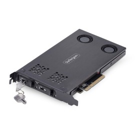 StarTech.com Adattatore SSD M.2 NVMe a PCIe x8 rack mobile a doppio alloggiamento rimovibile biforcazione necessaria installazio (2M2-REMOVABLE-PCIE)