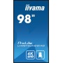 iiyama LH9875UHS-B1AG visualizzatore di messaggi Pannello piatto per segnaletica digitale 2,49 m (98") LED Wi-Fi 500 cd/m² 4K U