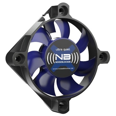 Noiseblocker BlackSilentFan XS-2 Case per computer Ventilatore 5 cm Nero, Blu (ITR-XS-2)