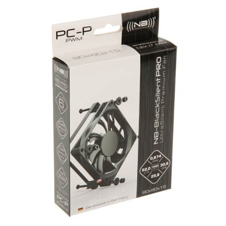 Noiseblocker BlackSilentPro PC-P Case per computer Ventilatore 8 cm Nero (ITR-PC-P)