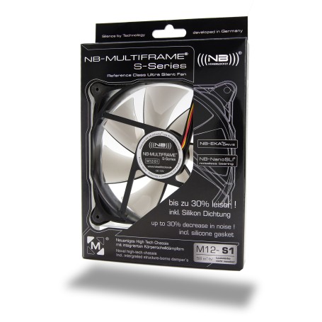 Noiseblocker Multiframe M12-1 Case per computer Ventilatore 12 cm Nero (ITR-M12-1)