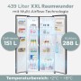 Bomann SBS 7367 frigorifero side-by-side Libera installazione 439 L D Acciaio inox (773671)