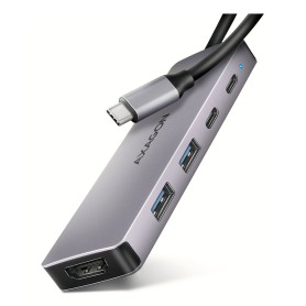 Axagon HMC-5H60 replicatore di porte e docking station per laptop Cablato USB 3.2 Gen 1 (3.1 Gen 1) Type-C Grigio