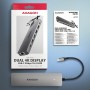 Axagon HMC-7HX2 replicatore di porte e docking station per laptop Cablato USB 3.2 Gen 1 (3.1 Gen 1) Type-C Grigio