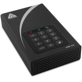 Apricorn Aegis Padlock DT disco rigido esterno 12 TB USB di tipo B 2.0/3.2 Gen 1 (3.1 Gen 1) Nero (ADT-3PL256-12TB)