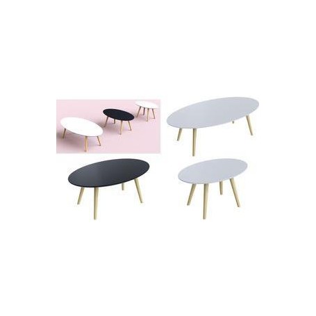 easyDesk Beistelltisch scandi TBS85.23.13 50x85cm buche/weiß (TBS85.23.13)