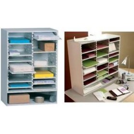 PAPERFLOW Post-Sortierstation, 12 Fachböden, grau aus Polystyrol, für DIN A4-Formate, stapelbar, inkl. - 1 Stück (59.02)