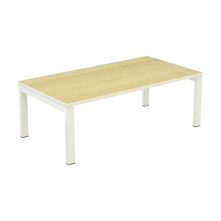 easyDesk Beistelltisch T114.13.23 114x40x60cm Buche/weiß (T114.13.23)