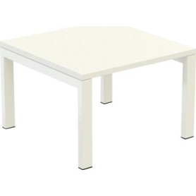 easyDesk Beistelltisch T60.13.13 60x40x60cm weiss/weiß (T60.13.13)