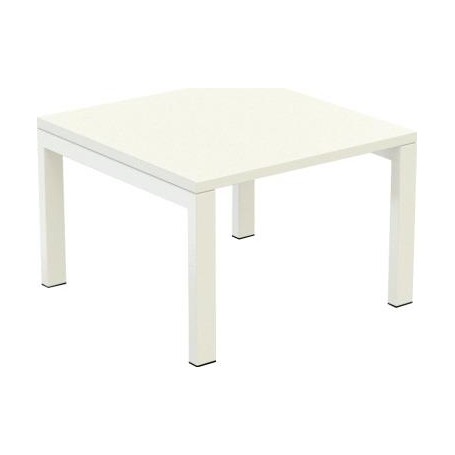 easyDesk Beistelltisch T60.13.13 60x40x60cm weiss/weiß (T60.13.13)