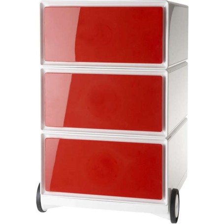 ROLLCONTAINER 3 SCHÜBE ROT (EBGHX3.18)