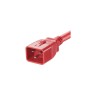 Panduit LPCB04-X cavo di alimentazione Rosso 2,4 m IEC C20 IEC C19
