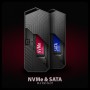 Axagon EEM2-GAM, USB-C 10Gbps - NVMe & SATA SSD GAME M.2 box, bezšroubkový Box esterno SSD Nero