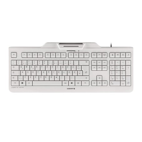 CHERRY KC 1000 SC tastiera Universale USB AZERTY Belga Bianco (JK-A0100BE-0)