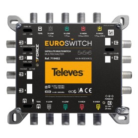 Televes EuroSwitch 5 multinterruttore satellitare 5 ingressi 6 uscite (719402)