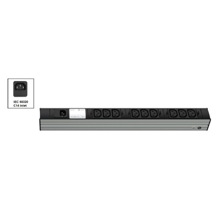Vertiv Knürr PDU DI-STRIP, Basic, 0U/1U, ingresso IEC 60320 C14 230V 10A, uscite (9) C13 (036220091)