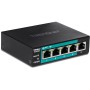 Trendnet TE-FP051 switch di rete Non gestito Fast Ethernet (10/100) Supporto Power over Ethernet (PoE) Nero (TE-FP051)