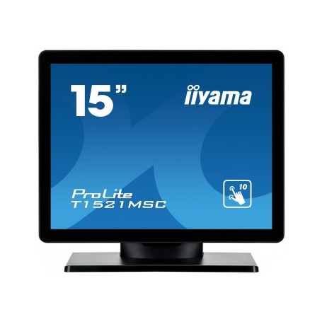 iiyama ProLite T1521MSC-B1 Monitor PC 38,1 cm (15") 1024 x 768 Pixel LED Touch screen Da tavolo Nero