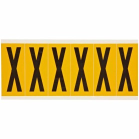 Brady 1550-X etichetta autoadesiva Rettangolo Permanente Nero, Giallo 6 pz (044078)